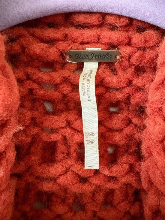 Free People Cozy Chunky Knit Women's Sweater - Rust - Picture 4 of 4